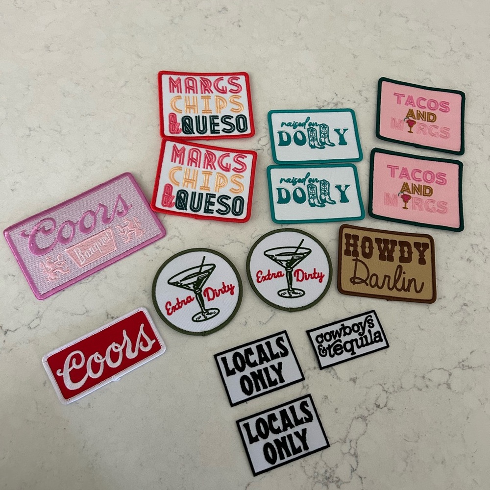 Assorted Embroidered Patches Set
